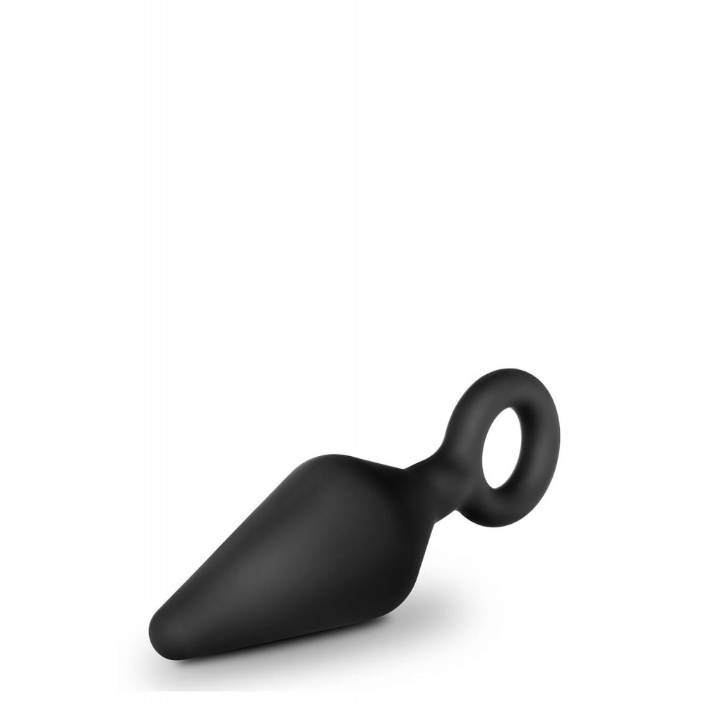Секс игрушки - Анальная пробка с кольцом-стоппером L Anal Adventures Blush, силиконовая, черная, 13.3 х 3.8 см 4