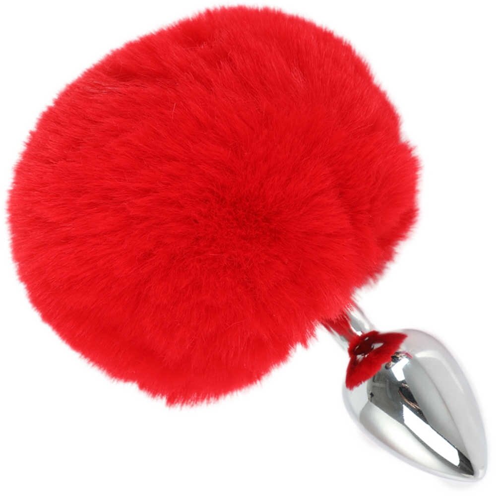 Анальные игрушки без вибрации - Анальная пробка с хвостом SKN-Z21 ( размер S )