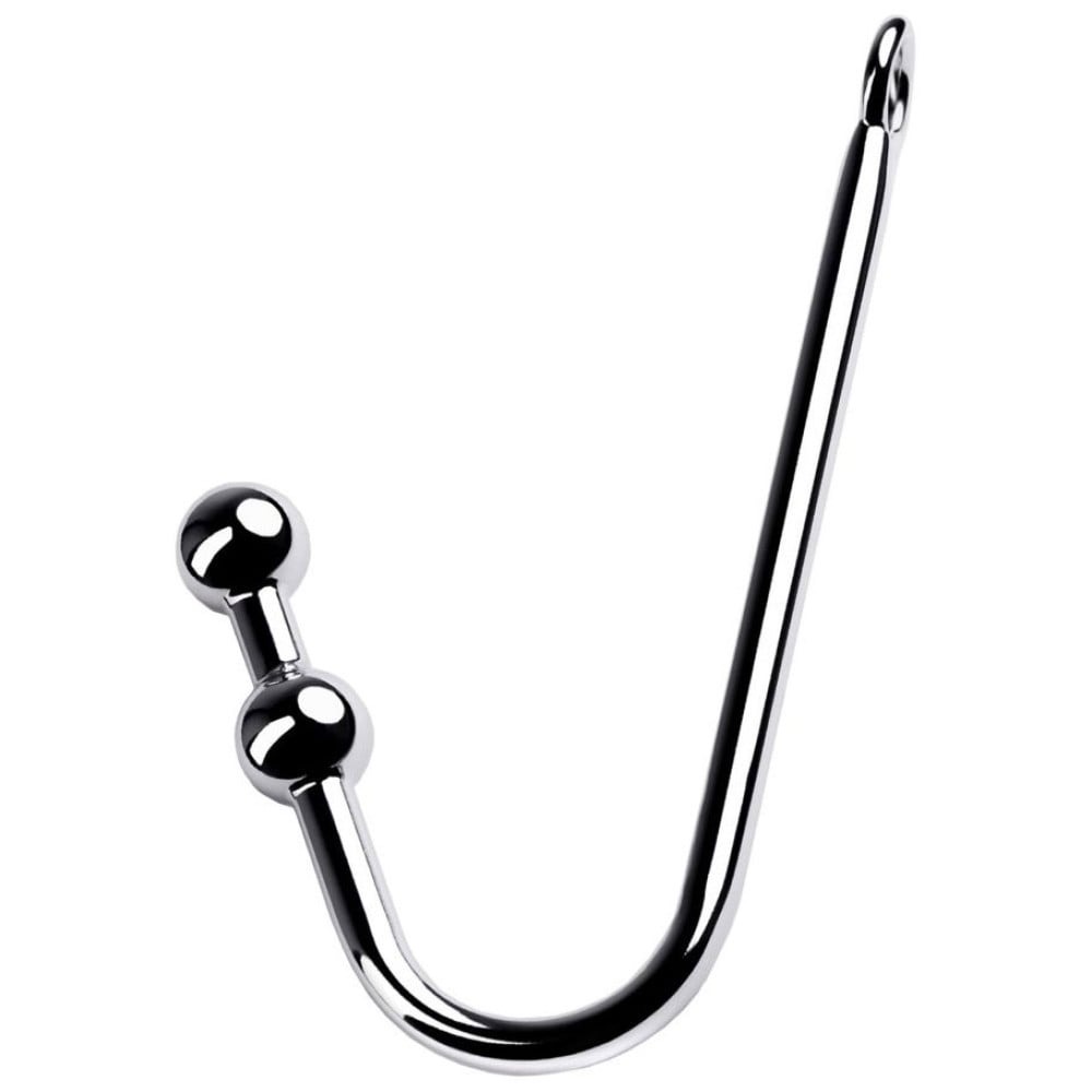 Анальные игрушки - Анальный крюк с двумя шариками Runye металлический