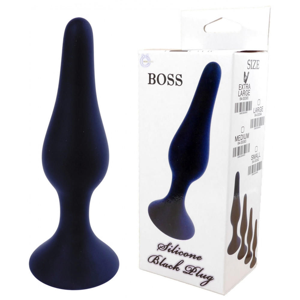 Анальные игрушки - Анальный плаг Silicone Plug Black - Medium, BS6400092