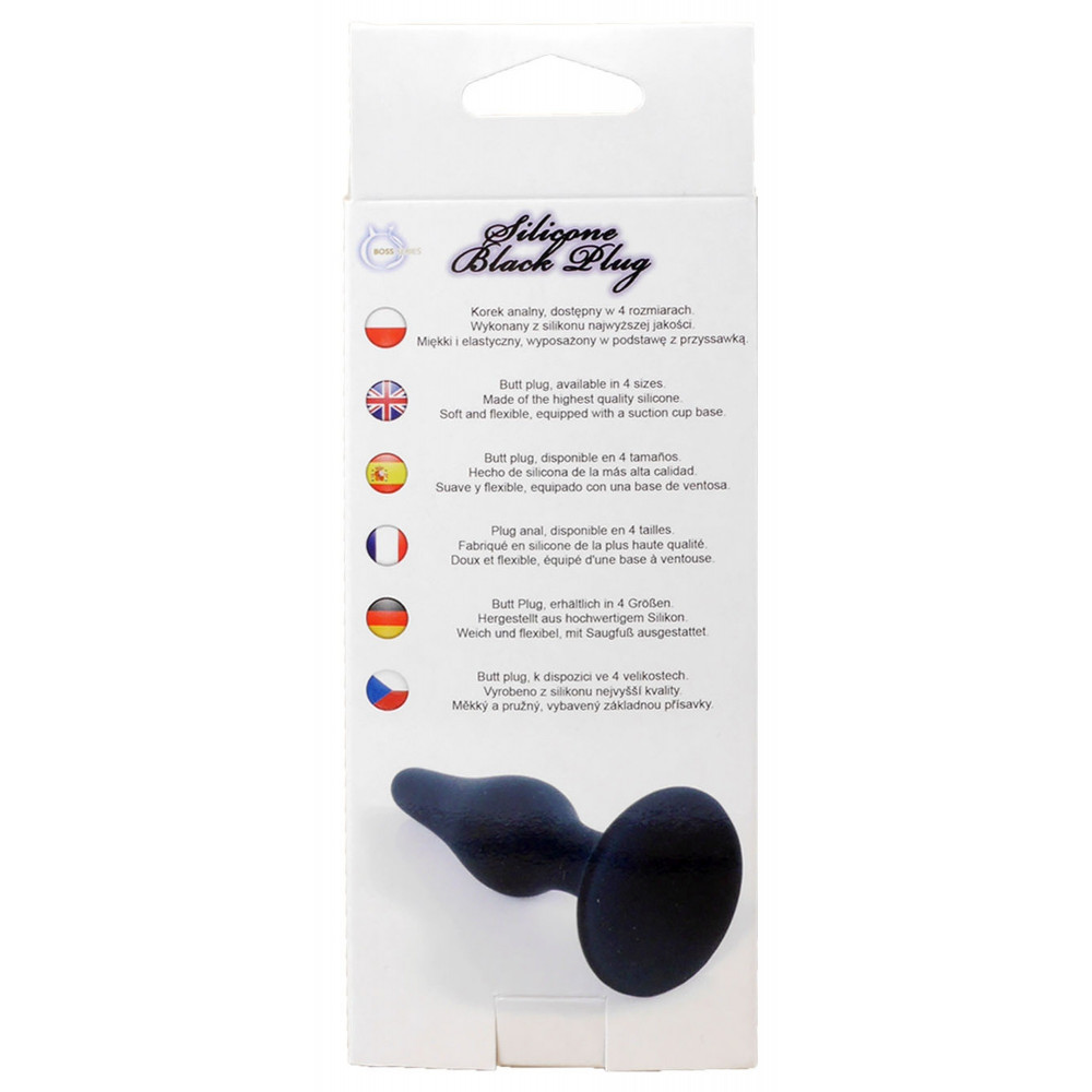 Анальные игрушки - Анальный плаг Silicone Plug Black - Medium, BS6400092 1