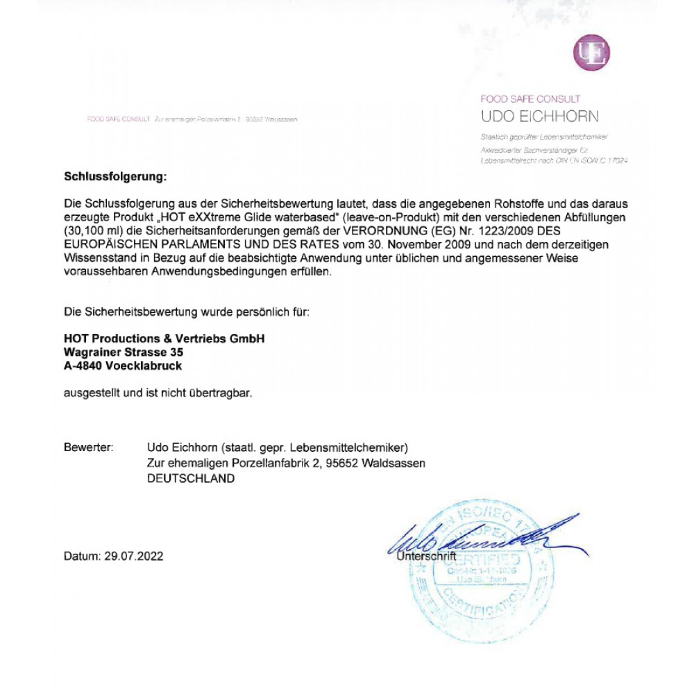 Анальные смазки - Анальный лубрикант на водной основе Hot eXXtreme Glide, 30 мл 5