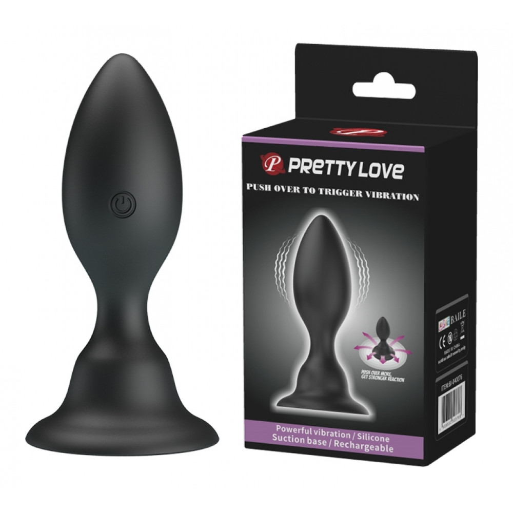 Різне - Анальний стимулятор з вібрацією PrettyLove-Push Over to Trigger vibration, BI-040076