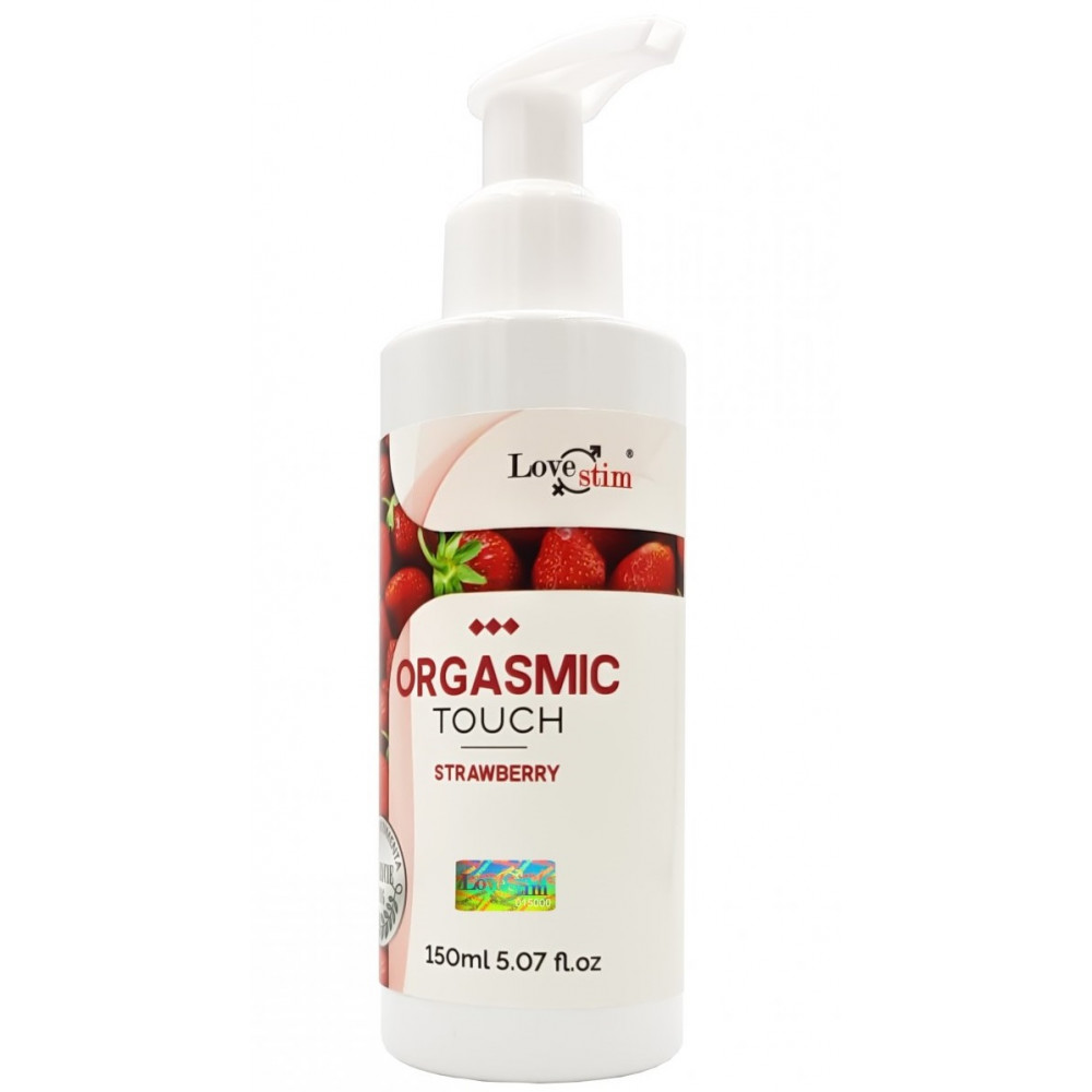 Лубриканты - Ароматизированный лубрикант и массажный гель 2 в 1 с возбуждающим эффектом Love Stim - Orgasmic Touch Strawberry, 150 ml 3