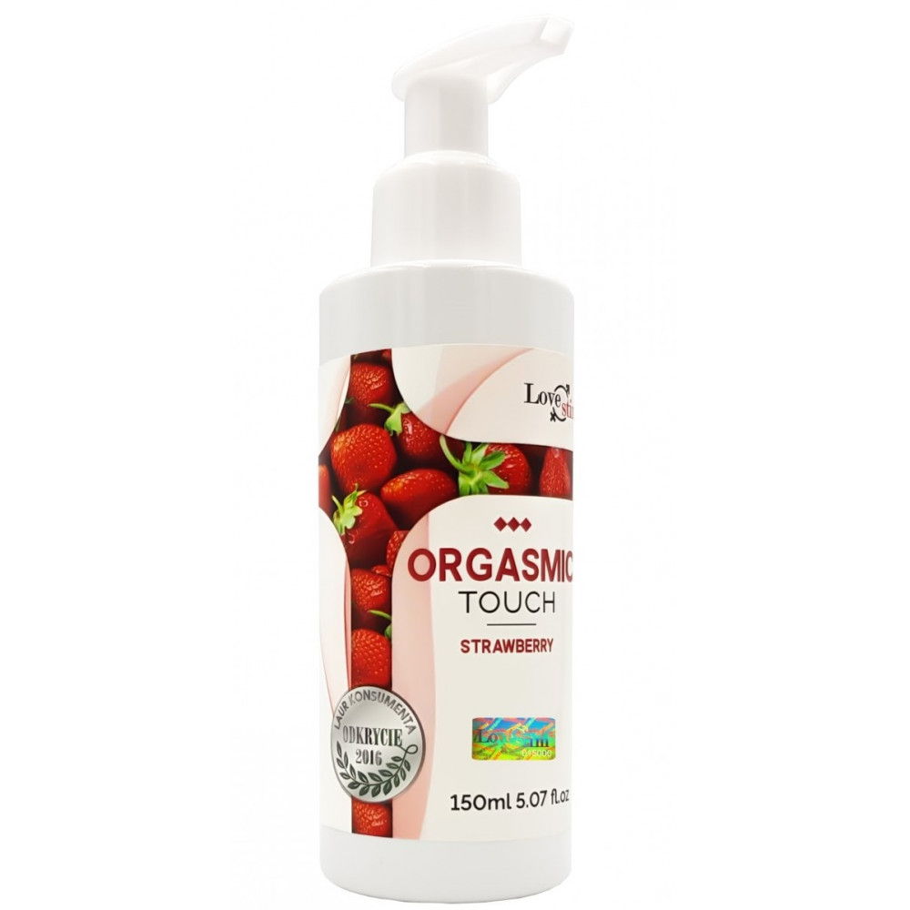 Лубриканты - Ароматизированный лубрикант и массажный гель 2 в 1 с возбуждающим эффектом Love Stim - Orgasmic Touch Strawberry, 150 ml 2