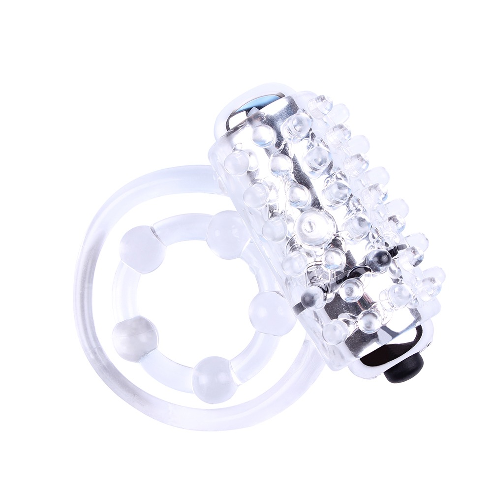  - Кільце ерекційне подвійне, з вібрацією Chisa GK Power, прозоре 3