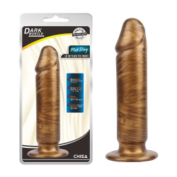 Фаллоимитатор реалистичный гигантский Chisa Dark Muscle на присоске, золотой