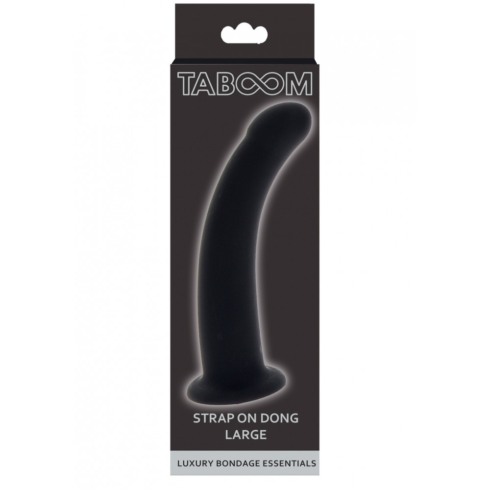 Секс игрушки - Фаллоимитатор страпон Taboom Strap-On Dong Large черного цвета, 16 см х 3.8 см 1