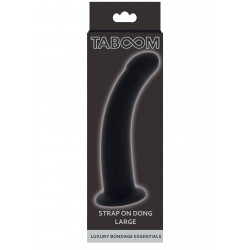 Фаллоимитатор страпон Taboom Strap-On Dong Large черного цвета, 16 см х 3.8 см
