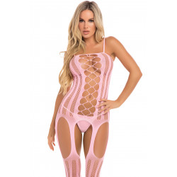 Комбинезон FAKE NEWS BODYSTOCKING PINK, OS