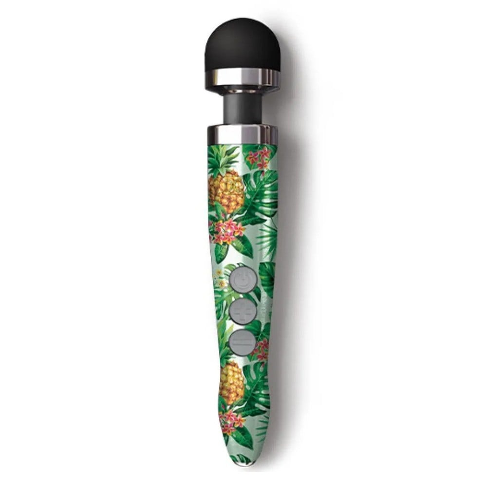 Секс игрушки - Массажер-микрофон Doxy Die Cast 3R Wand Vibrator Pineapple, с ананасами, зеленый
