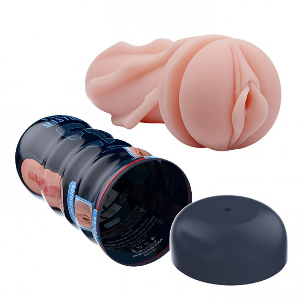  - Мастурбатор реалістичний із вакуумом Pretty Love Masturbator Vacuum Cup, в колбі, 18 х 7 см 1