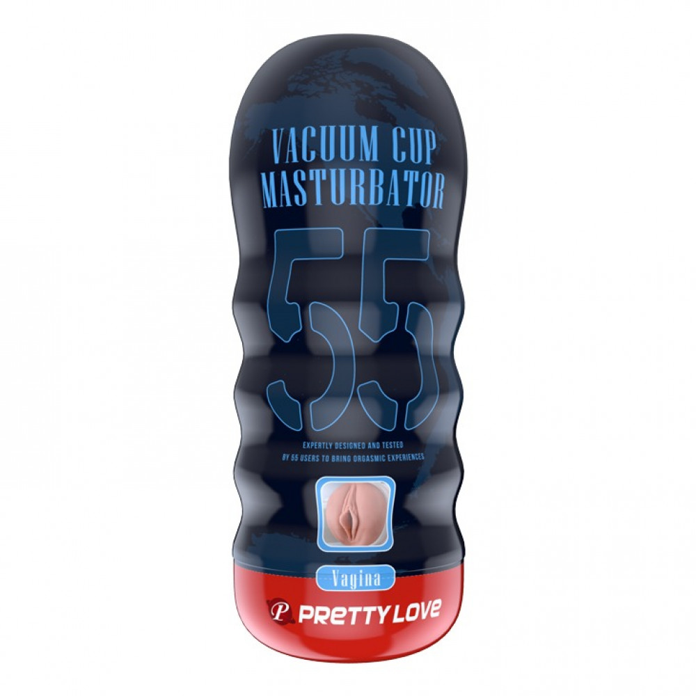  - Мастурбатор реалістичний із вакуумом Pretty Love Masturbator Vacuum Cup, в колбі, 18 х 7 см 3