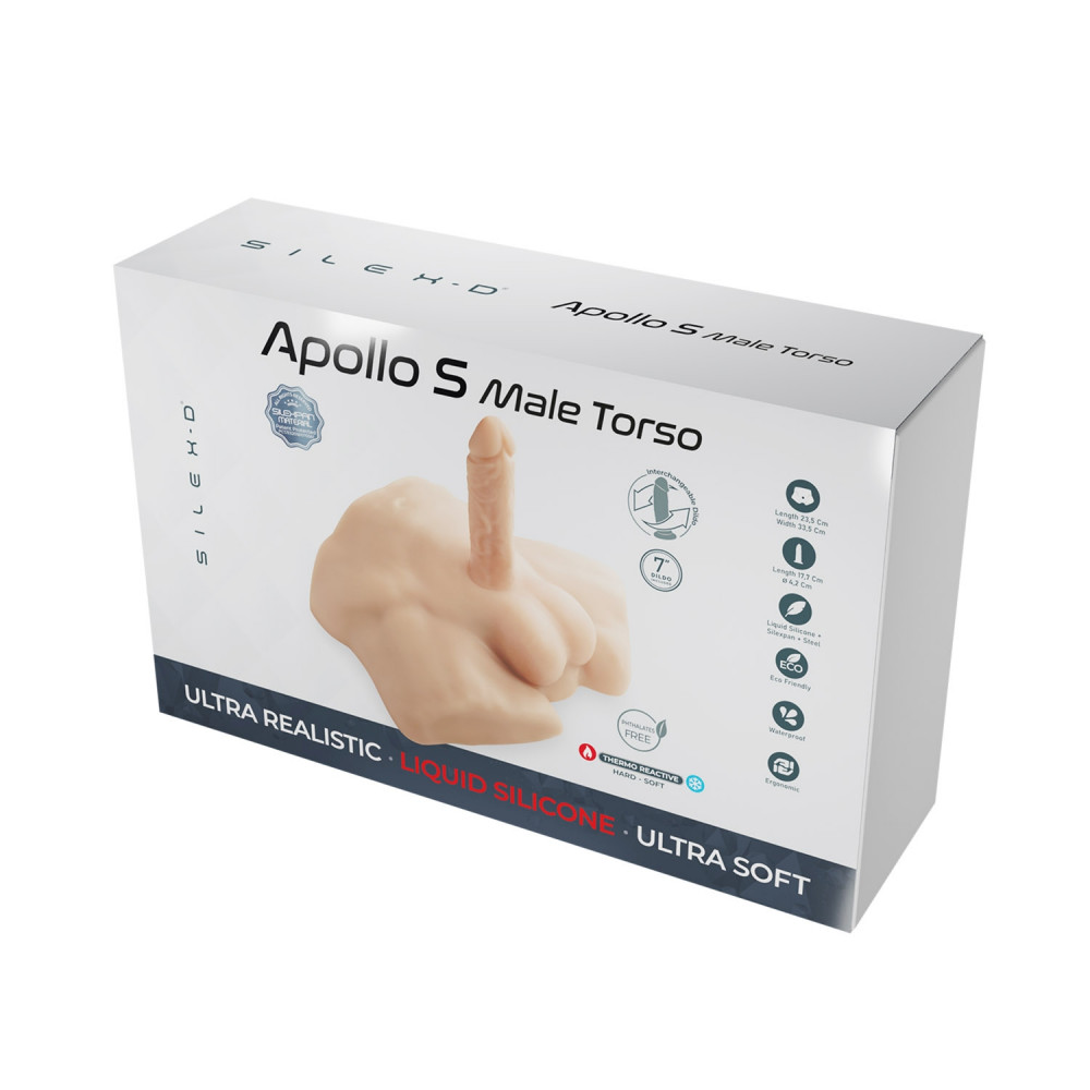 - Мастурбатор реалистичный Silexd Apollo S Male Torso в виде мужского торса, телесный 3