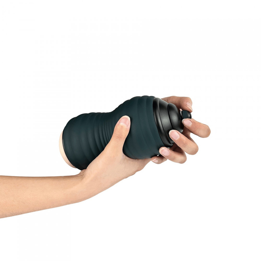  - Мастурбатор вагина из киберкожи Adrien Lastic Siltex Ultra, бежевый в серой колбе 7