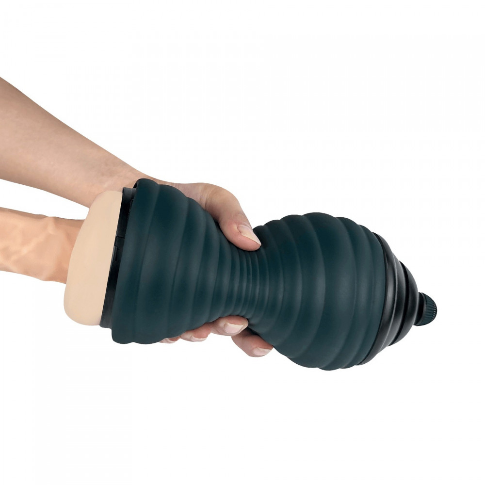  - Мастурбатор вагина из киберкожи Adrien Lastic Siltex Ultra, бежевый в серой колбе 9