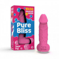 Мыло в форме пениса Pure Bliss Sugar Pop с ароматом жвачки, розовое, 15 см