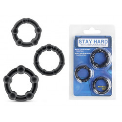 Набір ерекційних кілець Stay hard, CN-330300012 Black