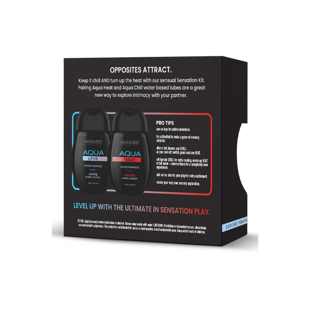 Різне - Набір лубрикантів Wicked Sensual Care Sensation Kit охолодження та розігрів, 45+45 мл 3