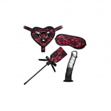 Набір іграшок секс для пар Guilty Pleasure преміум колекція, 4 предмети, червоно-чорний