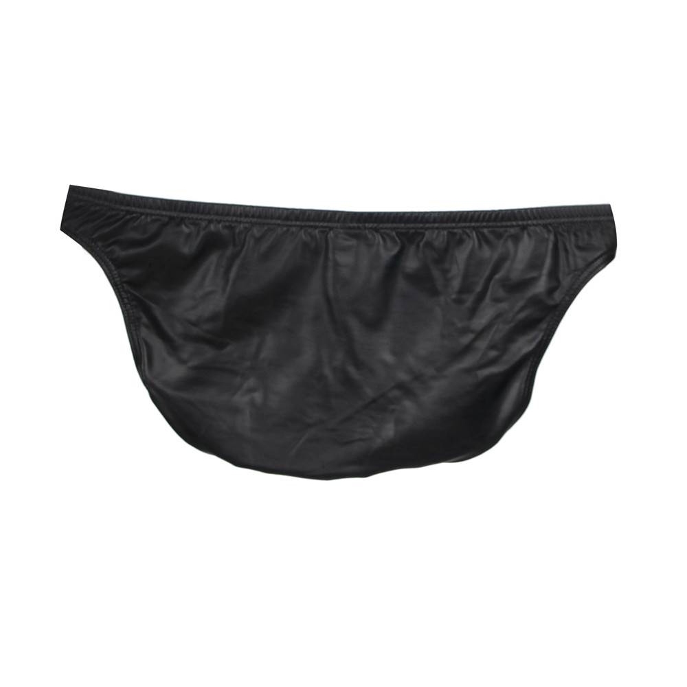 Різне - Чоловічі стрінги Star Night з екошкіри, чорні M 3