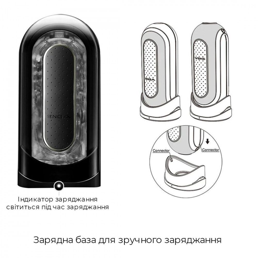 Мастурбаторы с вибрацией - Вибромастурбатор Tenga Flip Zero Electronic Vibration Black, изменяемая интенсивность, раскладной 3