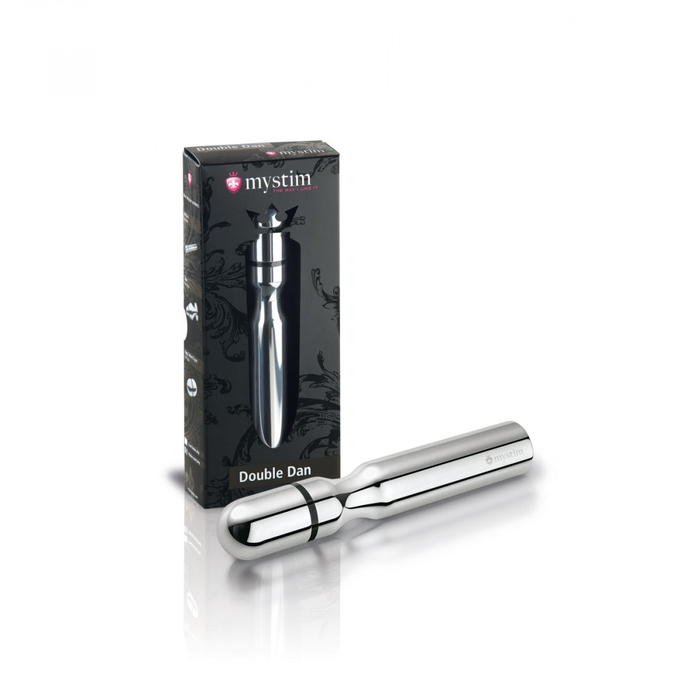 Різне - Металеве ділдо Mystim Double Dan для електростимулятора, діаметр 2,5 см 5