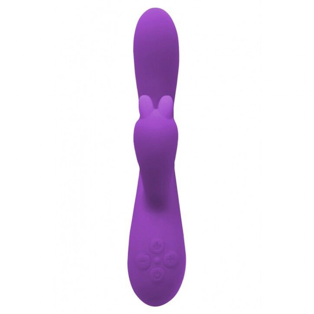 Вибратор-кролик - Вибратор-кролик Wooomy Gili-Gili Vibrator with Heat Purple, отросток с ушками, подогрев до 40°С 2