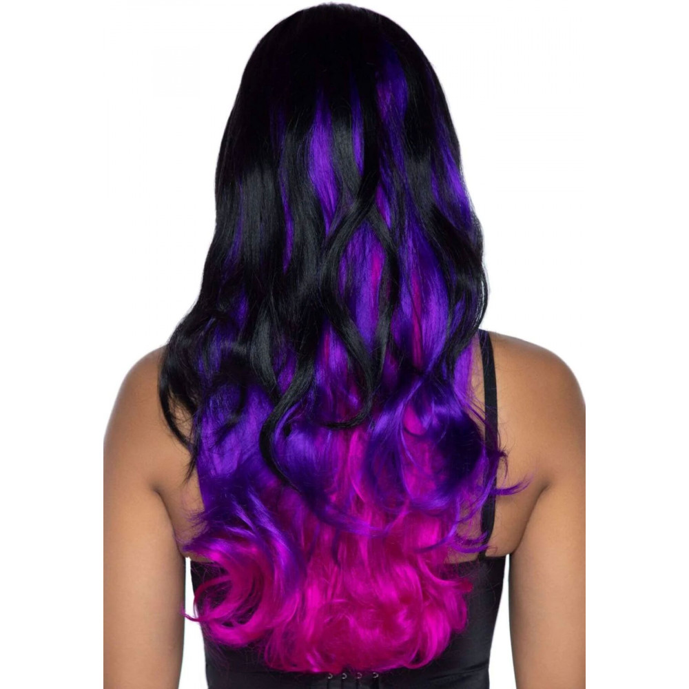 Аксессуары для эротического образа - Leg Avenue Allure Multi Color Wig Black/Purple 1