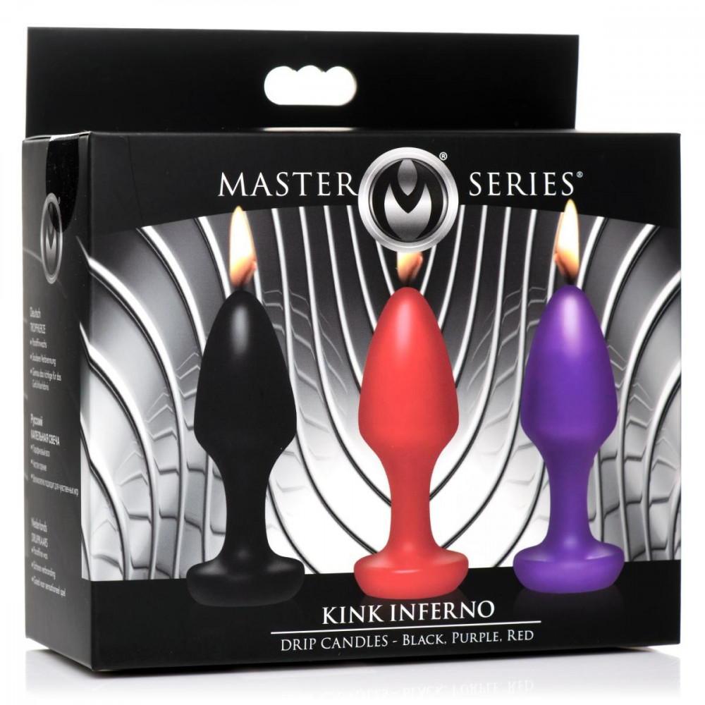 БДСМ игрушки - Свечи в форме пробки массажные Kink Inferno Butt Plug Druipkaarsen 1