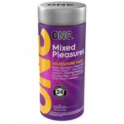 Презервативы ONE Mixed Pleasures 24 шт, подарочная упаковка тюб