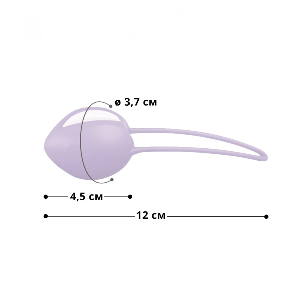 Вагинальные шарики и тренажеры - Вагинальный шарик Fun Factory SMARTBALL UNO, сиреневый, одинарный, диаметр 3,6 см 1