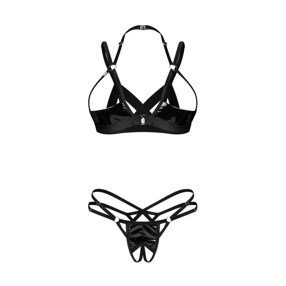 Еротичні комплекти - Комплект Obsessive Keira Lise 2-pcs crotchless set S/M 4