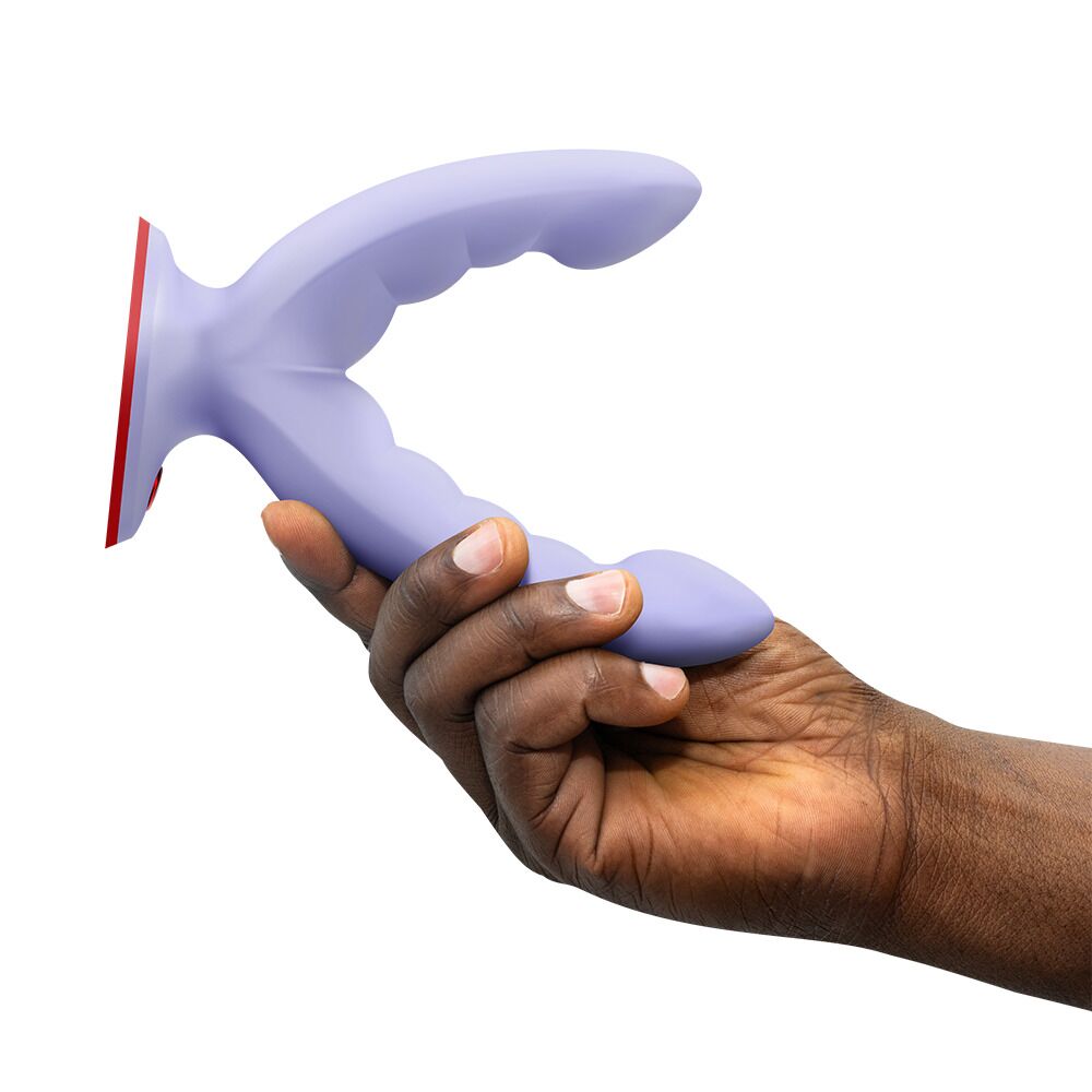 Двосторонні ділдо та фалоімітатори - Подвійний фалоімітатор Fun Factory RYDE Purple, гнучкі стовбури, присоска 3