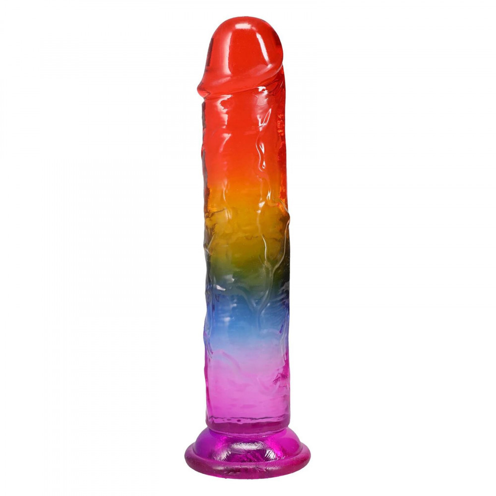 Фалоімітатор - Дилдо Doc Johnson Crystal Jellies - 8.5 Inch Сlassic Dong - Rainbow 2