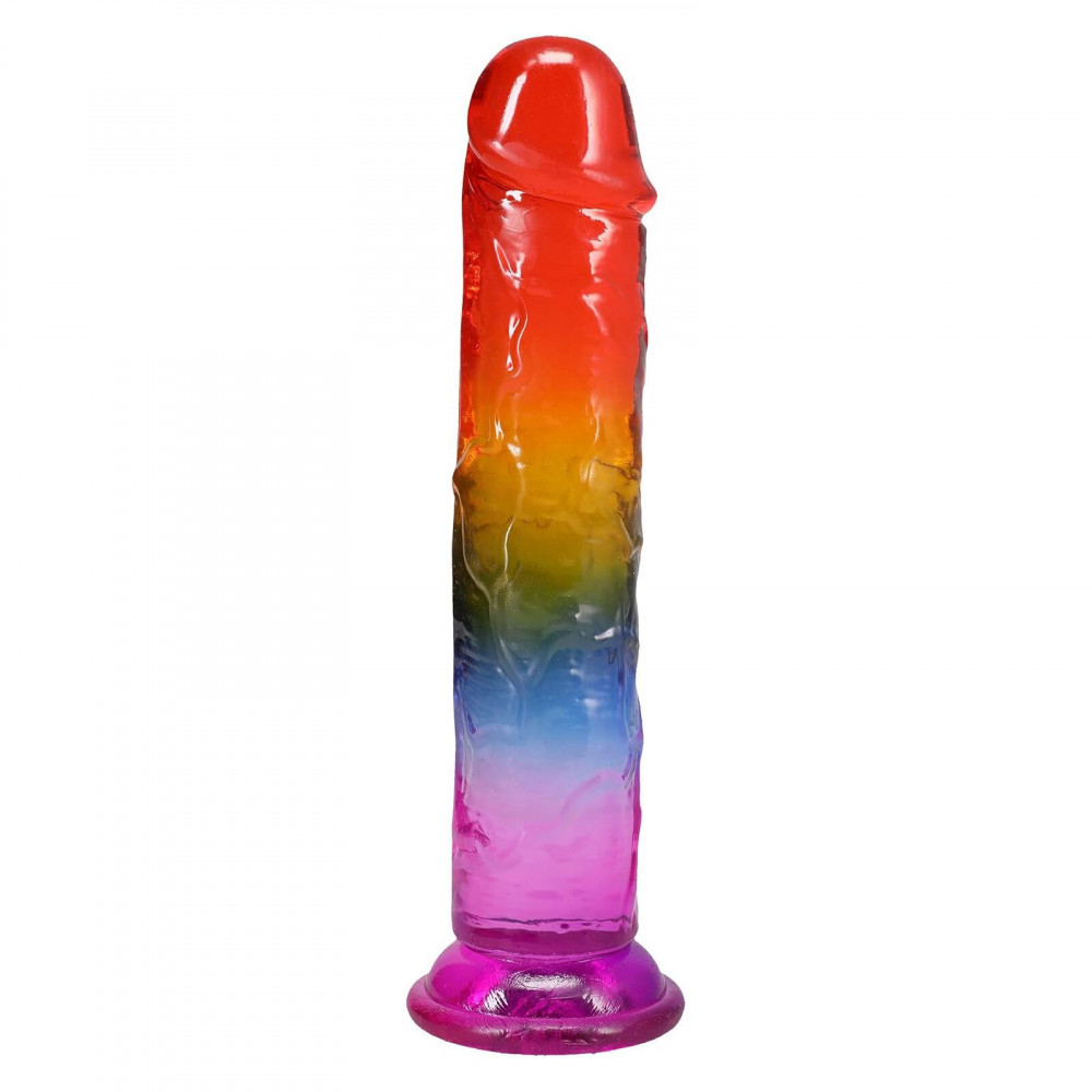 Фалоімітатор - Дилдо Doc Johnson Crystal Jellies - 8.5 Inch Сlassic Dong - Rainbow 1