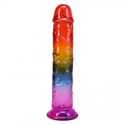 Дилдо Doc Johnson Crystal Jellies - 8.5 Inch Сlassic Dong - Rainbow