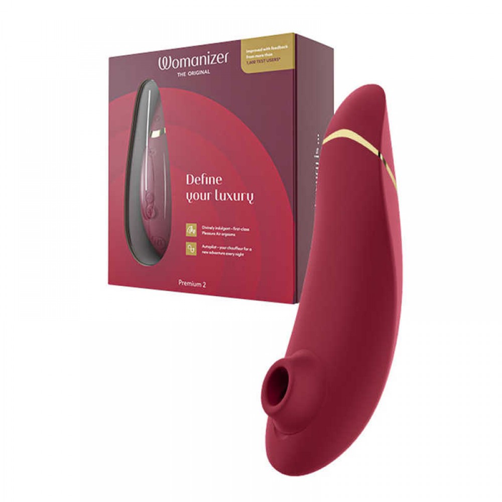 Секс игрушки - Вакуумный клиторальный стимулятор Womanizer Premium 2 Bordeux 7