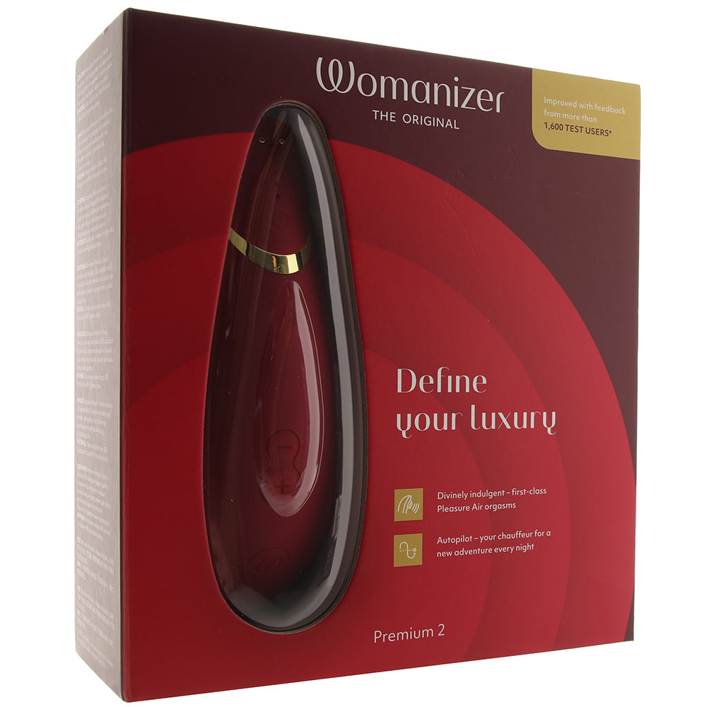 Секс игрушки - Вакуумный клиторальный стимулятор Womanizer Premium 2 Bordeux 1