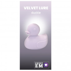 Вібратор для клітора у вигляді качки Sweet Em , силіконовий, лавандовий