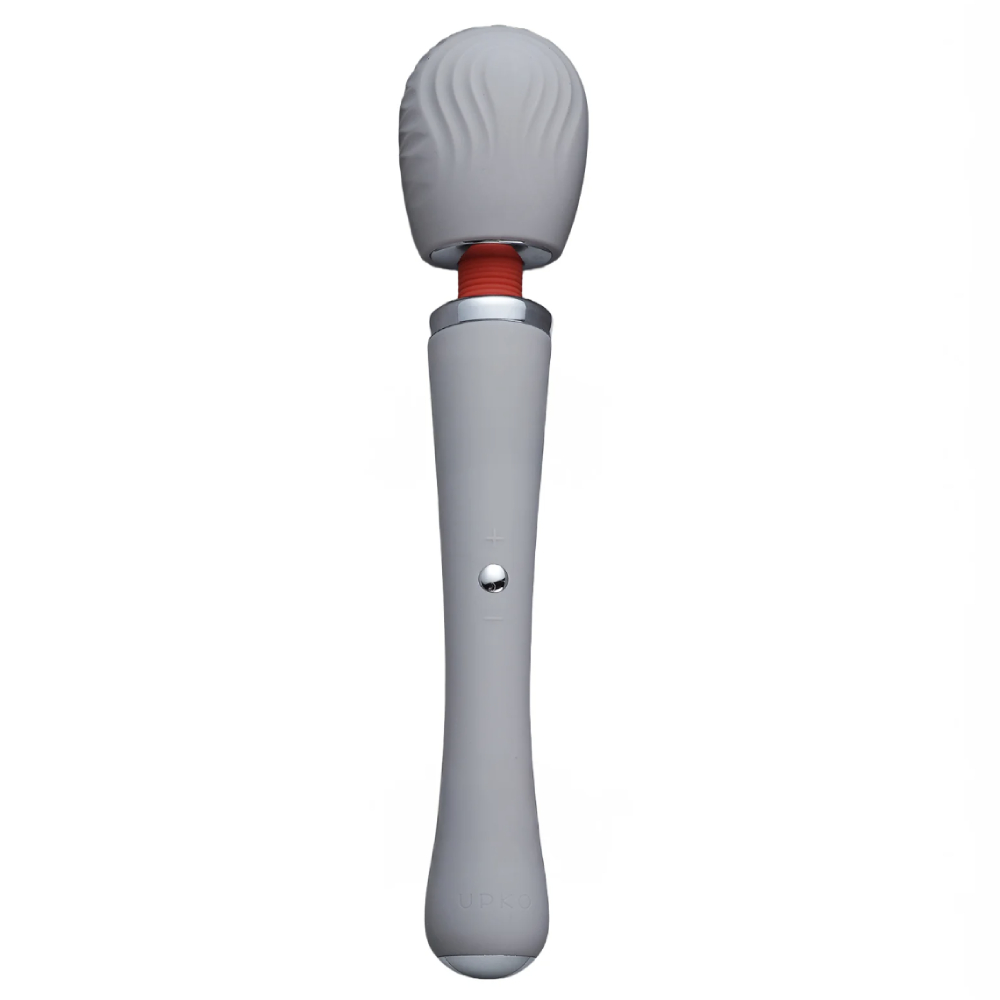 Для LGBTQ+ - Вібратор-мікрофон з дистанційним пультом UPKO Wand, силіконовий, сірий