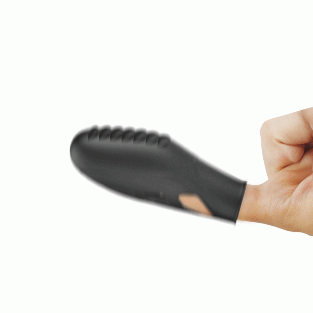 Різне - Вібронасадка на палець Pretty Love Gilo чорна, 7.8 х 2.8 см 4