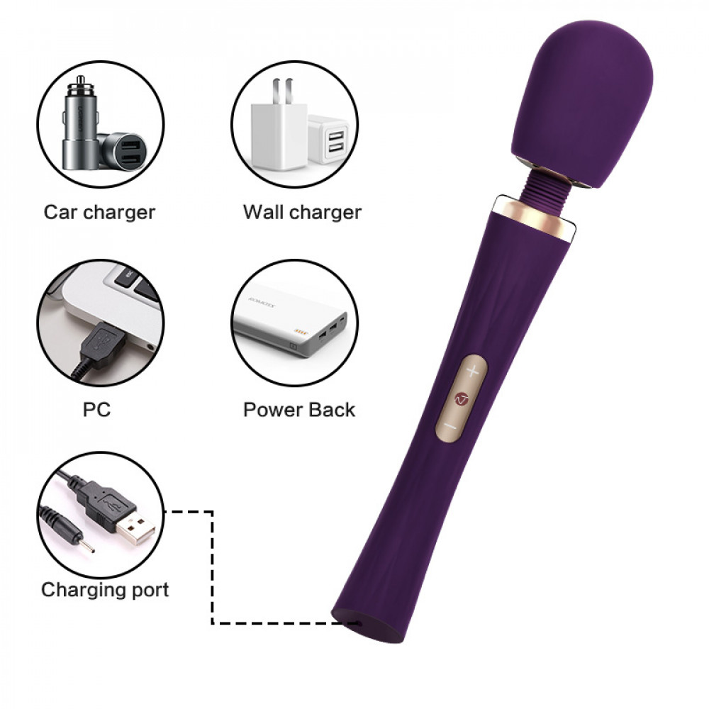 Вибромассажеры - Вибратор массажер POWER WAND с сенсорным управлением цвет: фиолетовый Nomi Tang (Германия) 4