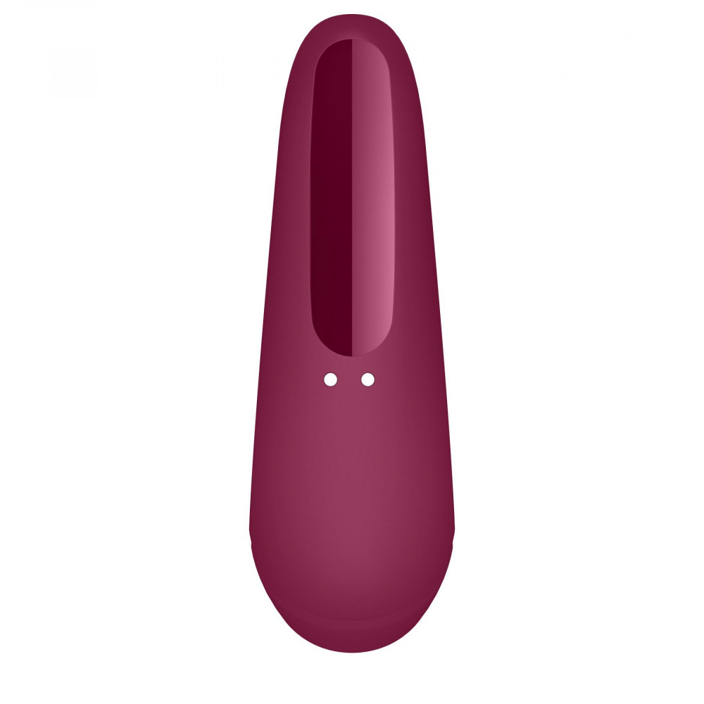 Мастурбатор - Вакуумный клиторальный стимулятор Curvy 1+ цвет: бордовый Satisfyer (Германия) 3