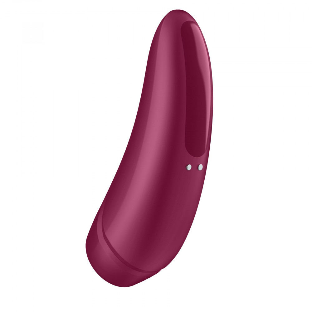 Мастурбатор - Вакуумный клиторальный стимулятор Curvy 1+ цвет: бордовый Satisfyer (Германия) 6