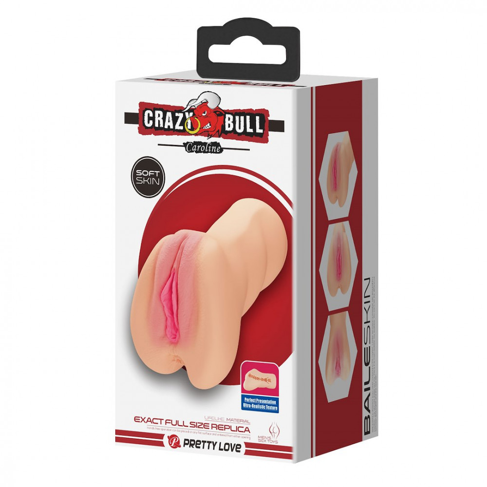  - Мастурбатор c двумя входами Crazy Bull - Caroline soft skin, BM-009237N