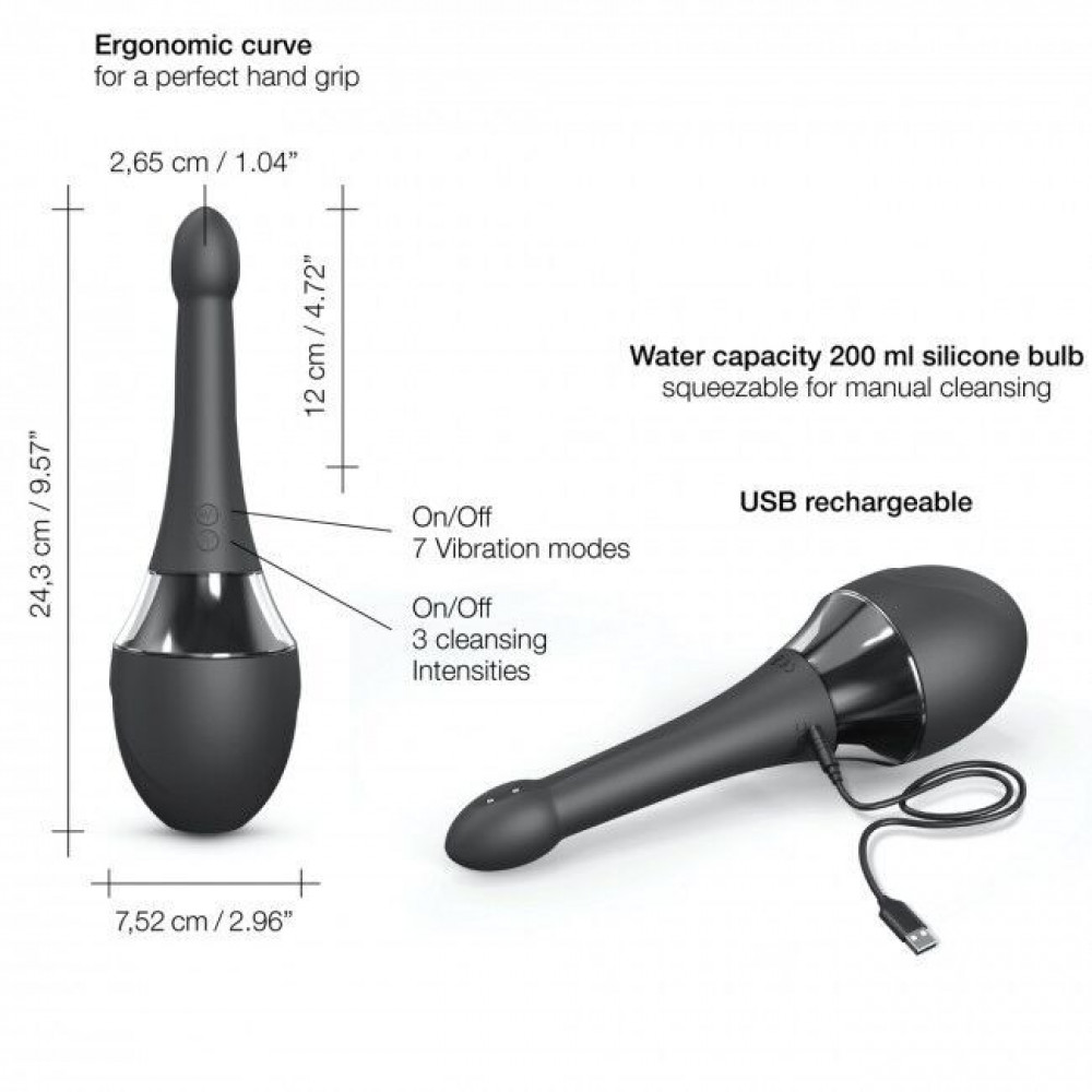 Секс игрушки - Автоматический анальный душ-вибратор Dorcel Douche Mate Pro (мятая упаковка!!!) 5