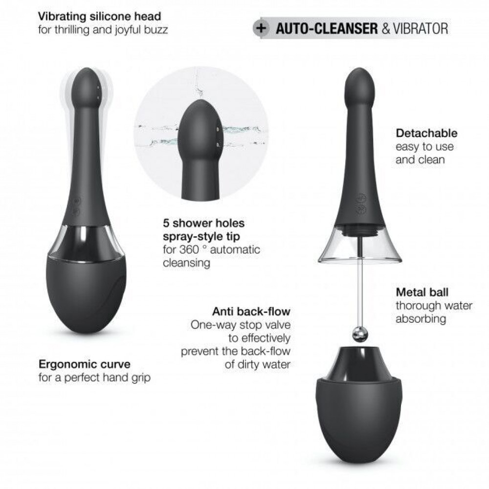 Секс игрушки - Автоматический анальный душ-вибратор Dorcel Douche Mate Pro (мятая упаковка!!!) 4