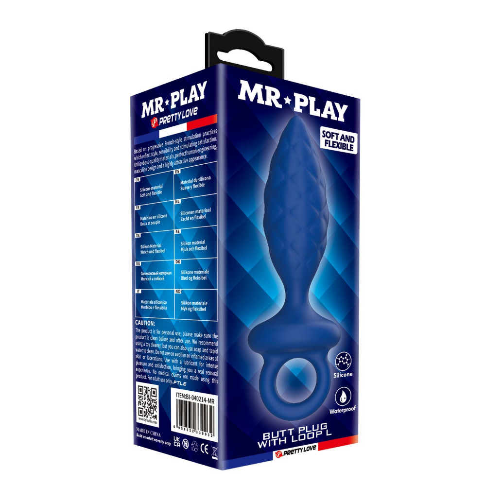  - Анальна пробка MR.PLAY - Butt Plug with Loop Size L, BI-040214-MR 7