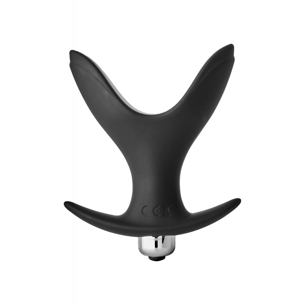 Анальные игрушки с вибрацией - Анальная пробка с вибрацией FANTASSTIC VIBRATING ANAL ANCHOR PLUG BLACK 6